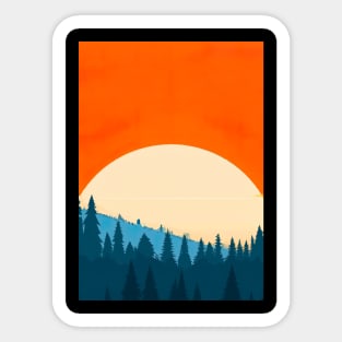Orange Sundown Sticker